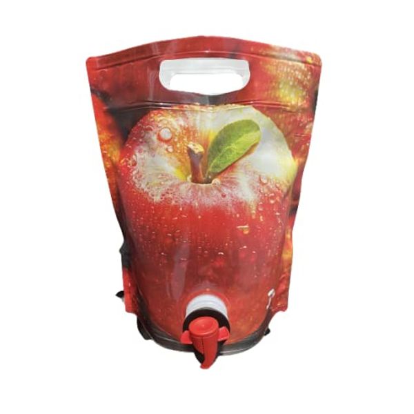 5 Litre Beverage Pouch Pack of 10 - Apple Print