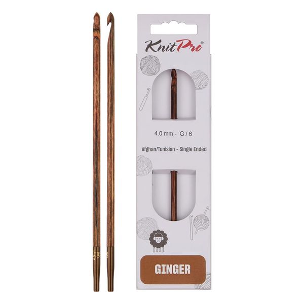KnitPro Ginger Tunisian Crochet Hook 4.00mm - 3pcs