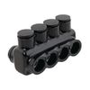 4 Wire Polaris 3/0 - 6 AWG Insulated Multi-Cable Connector Block, Either Side Wire Entry