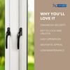 XFORT Key Locking Inline Window Handle Installation Kit in Black, UPVC Window Handle Replacement, Lockable Window Lever