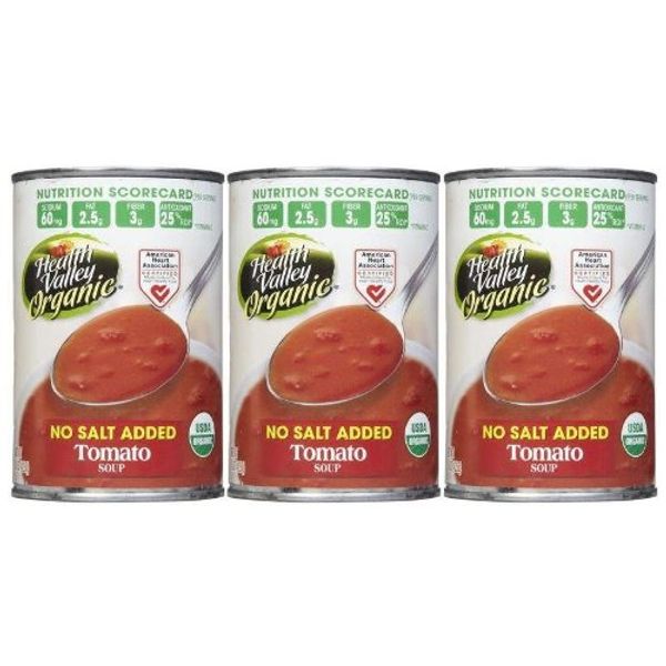 Health Valley Organic Tomato Soup, No Salt, 15 oz, 3 pk