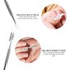 Professional Stainless Steel Dual Head Cuticle Pusher Tool UV Gel Polish Soak Off Remover Tool Nail Art Cuticle Trimmer Double-ended Stainless-Steel Manicure Tool By Sizler Beauty