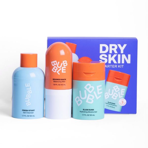 Bubble Skincare 3-Step Hydrating Routine Bundle, for Normal to Dry Skin, Unisex,