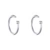 Philip Jones Sterling Silver Micro Thread Hoop Earrings