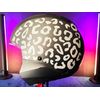 Reflective Leopard Print Motorcycle Helmet Stickers Kit - Silver White