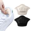 WOMLEX Shoe Blister Prevention Heel Pad, 2 Pairs, Shoe Heel Protection Pad, Prevents Paking, Adjustable Size, Adhesive Sticker Included, Thickness 0.4 inch (10 mm), Black and Beige, Set of 2 Pairs