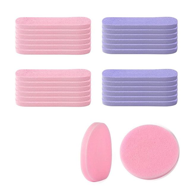 LONSVTTU 24 Stück Make up Schwämme Set Gesichtsschwamm Schwamm Pads Peeling Spa Massage Schwämme Gesichtsschwamm Schwamm Pads Make-up-Tool für Gesichts Make-up Entfernung Waschschwämme für Frauen