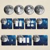 Off the Wall Plates - Moon Outer Space Decorative Acrylic Electrical Cover - Double Light Switch