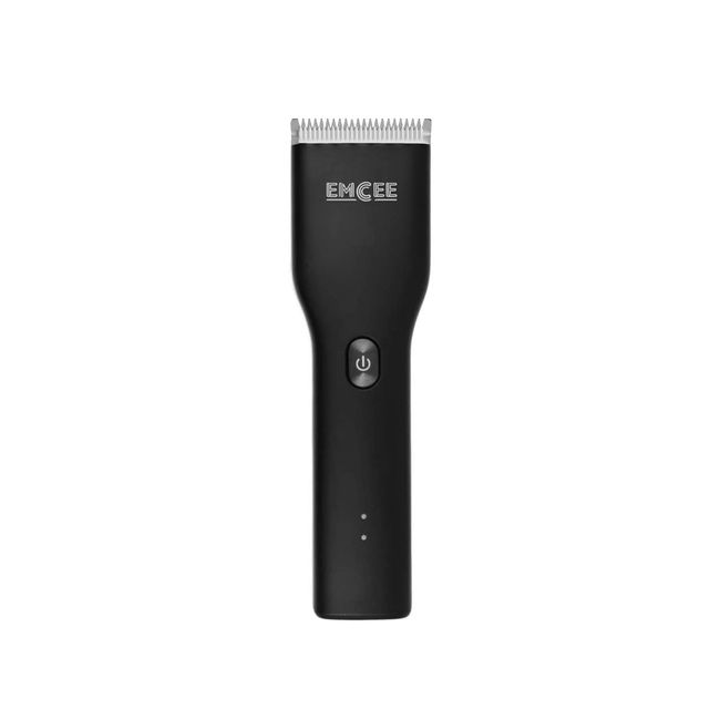 Emcee Cordless Hair Clipper with Adjustable Blade and Guide Comb, Shaver, Storage Bag, Cleaning Brush, Lubricant Oil, USB Type C Charging Cord