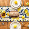 Kabwea Lemon Summer Table Runner, Tablecloth, Summer Decor Indoors, Table Decoration (183*33cm)
