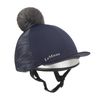 LeMieux Eleanor Reflective Pom Hat Silk - Navy Blue
