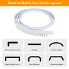 Ceiling Curtain Track Kit Single Rail System with Hardware S Hooks Set 6.56FT 2M