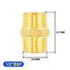 TAILONZ PNEUMATIC 1/2" BSP Male Pipe Hex Nipple, Brass Pipe Fitting（5Pcs）