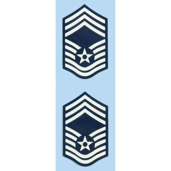 U.S. Air Force E-9 Chief Master Sergeant (2 on one Sheet) 1.25" x 2.5" Decal