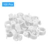 Sourcing Map 100Pcs PVC Pipe Straps, 20mm White PVC Pipe Clamp