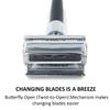 Parker Safety Razor, Parker 92R Graphite Gray, Long Handle Heavyweight Butterfly Open Double Edge Safety Razor for Men, 5 Parker Premium Platinum Double Edge Razor Blades Included