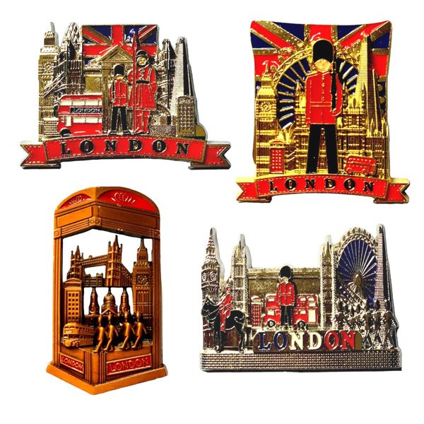 12 London souvenirs metal fridge magnets British Union Jack England magnet