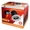 Recessed Fire Rated Ceiling Downlight Brushed Chrome GU10 Holder Twist and Lock Bezel