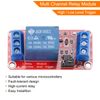 sourcing map 6 Pcs DC 12V 1 Channel Relay Module High or Low Level Trigger for Electronics Industrial Home Automation