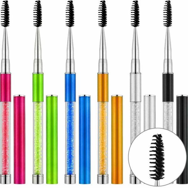10pc Reusable Diamond Makeup Eye Eyelash Brush Mascara Wands Applicator Kit
