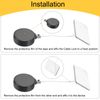 sourcing map 1.8 ft Retractable Cable Lock with Square Patch Remote Control Security Lock with Adjustable Cord Tether Anti Theft for Laptop, TV, 200g, Black, 2 Pack