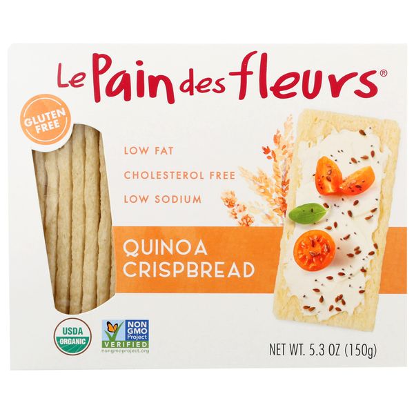 Le Pain Crispbread, 100% Organic, Quinoa, 4.41 Oz - Pack of 6