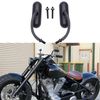 Black Motorcycle Mini Oval Side Mirror For Harley Touring Night Train Road Glide