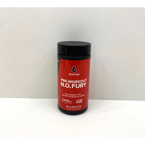 NEW Six Star Pre-Workout N.O. Fury Supplement 60 Caplets SEALED 10/12/2025