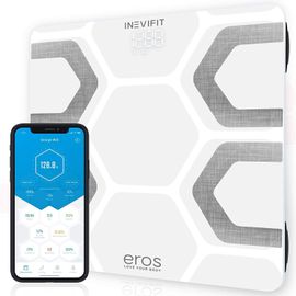 Eros Bluetooth Smart Body Fat Scale with Free Tracking Eros Scale APP -  Black