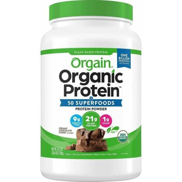 Orgain Organic Plant Based Protein Powder - Creamy Chocolate Fudge, 42.3 oz