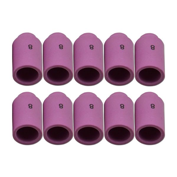 RIVERWELD TIG Alumina Nozzle Ceramic Cups 13N12#8 D12.5 x 30mm Fit PTA SR DB WP 9 20 25 TIG Welding Torch Accessories 10pk