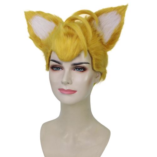 Wigs2you Women's Wig H-5777 Video Game Movie Yellow and White Fluffy Fox Cosplay Wig