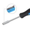 46PCS HOUSEHOLD HAND TOOL KIT SCREWDRIVER SOCKETS HAMMER TEST PEN TOOLBOX BLUE
