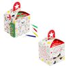 Christmas Activity Treat Boxes with Handles & Markers, 12 Pieces