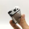 Foldable Metal Lighter Pipe Combination Portable Smoking Lighter 2 in 1 Silver