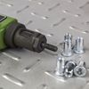 sourcing map #10-24 Rivet Nuts Aluminium Alloy Knurled Flat Head Threaded Insert Nut Silver 30pcs