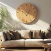 Sourcing Map 5 Set Walnut Wood Clock Hands, 14 Inch Wall Clock, 5.87 Inches