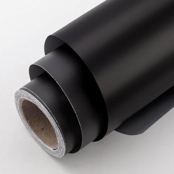 Matte Black Wrapping Paper Roll-46.8sqft17inch x 32.8ft Solid Color for Chris...