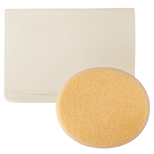 Wet Foundation Sponge Summer Cake Exclusive Sponge (Round Type with Carrying Case) [Naturactor]