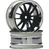 HPI Racing 3286 Work XSA 02C Wheel, 3mm Offset, Chrome and Black