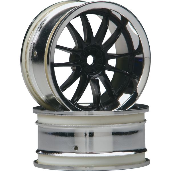 HPI Racing 3286 Work XSA 02C Wheel, 3mm Offset, Chrome and Black