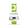 Q-Connect USB 3.0 Slider 128GB Flash Drive Silver/Black