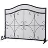 Fireplace Screen Spark Guard Protector Single Panel Free Standing Home Decor