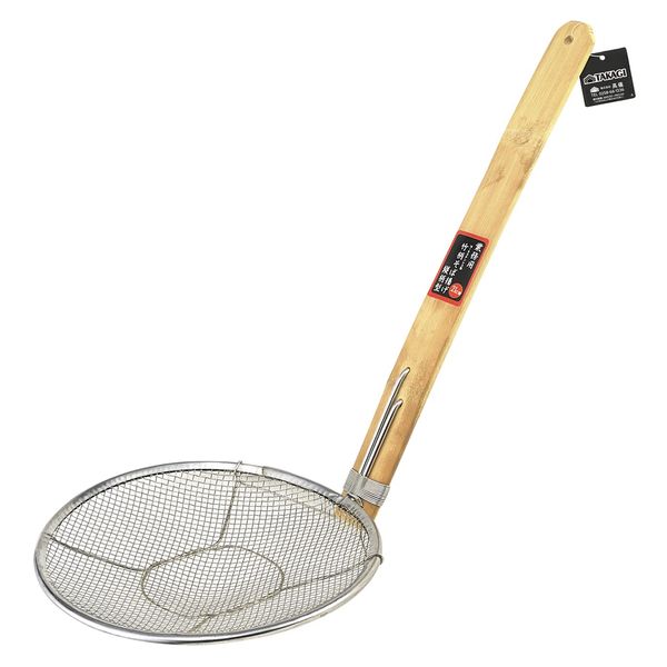 Takagi Takagi Bamboo Handle Deep-fried Buckwheat Noodles Vertical 8.3 inches (21 cm) Vertical Pattern 7 inch (7 cm) Hot Draining, Draining, Noodle Scoop, Noodle Fried, Noodles, Udon, Ramen, Chinese