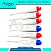 Stainless Steel Luxating Tooth and Molar Elevator Picks,STR, Color-Coded, 8PK