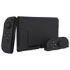 PlayVital Upgraded Dockable Case Grip Cover for Nintendo Switch, Ergonomic Protective Case for Nintendo Switch, Separable Protector Hard Shell for Joycon - Black