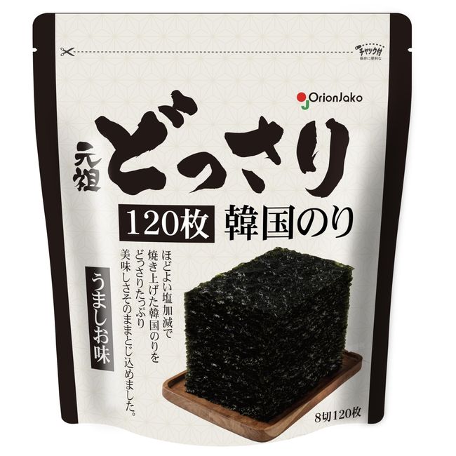 Orion Jako Tinsari Korean Seaweed, Umai Taste, 120 Sheets