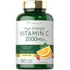 Vitamin C 2000mg | with Rose Hips & Bioflavonoids | 150 Caplets | by Carlyle