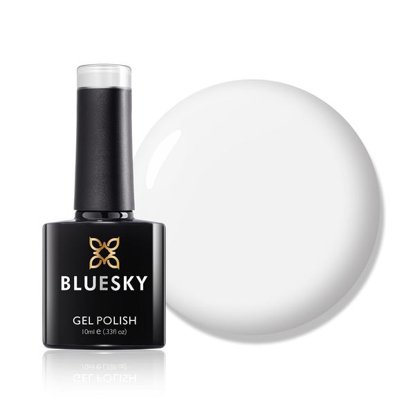 Bluesky Gel Nail Polish, Diamond White Cs61, Bright, Porcelain,White Long Lasting, Chip Resistant, 10 ml (Requires Drying Under UV LED Lamp)