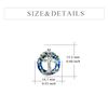 TOUPOP - 925 Sterling Silver 925 Round Crystal, Sterling Silver Crystal, Crystal